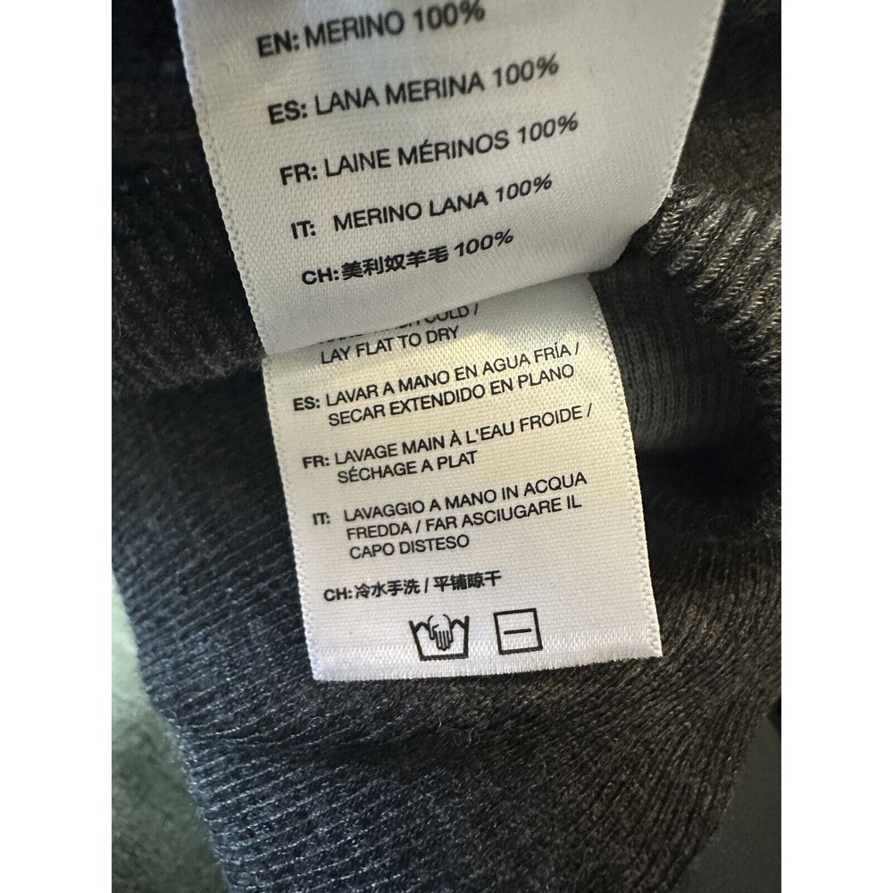 John Elliott Tubular Merino Asymmetric Dress Charcoal Gray Cutout XS Small - Picture 9 of 16